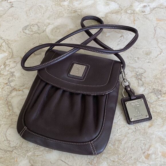NWOT Tignanello Brown Leather Cross Body Bag - Picture 9 of 14
